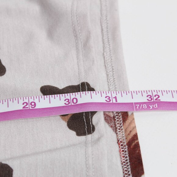 LuLaRoe Irma Tunic Top Red Floral Leopard Print - P2P 22" - Picture 6 of 6